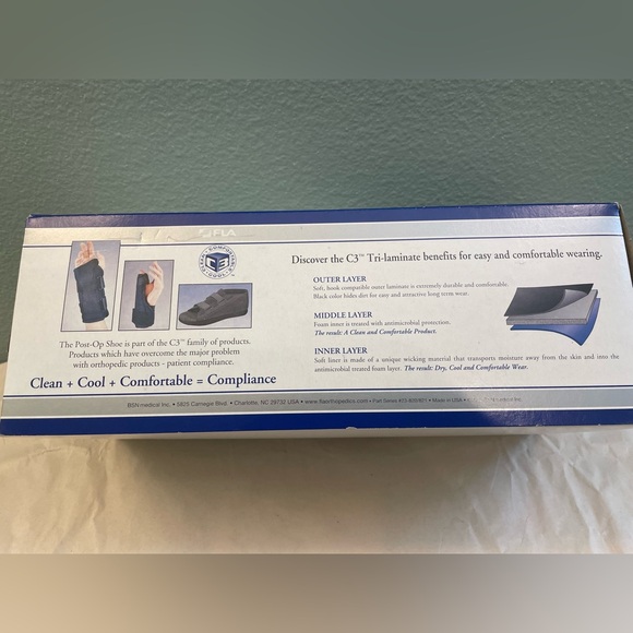 FLA Orthopedics Post-Op Shoe, Black, Size L, never used. - Picture 3 of 12